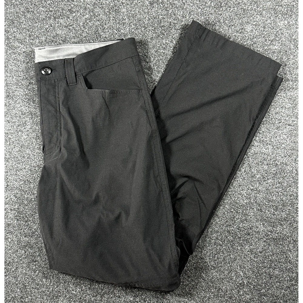 Eddie Bauer Mens 32x30 Black Convertible Tech Pants Travel Outdoor Hiking Fish